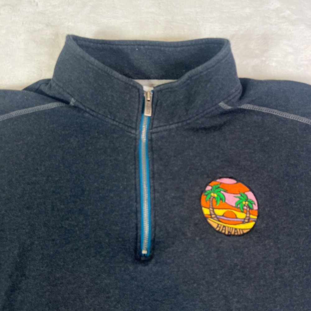 Crazy Shirt Hawaii‎ Original Mens Large 1/4 Zip Long Sleeve Gray Sweater